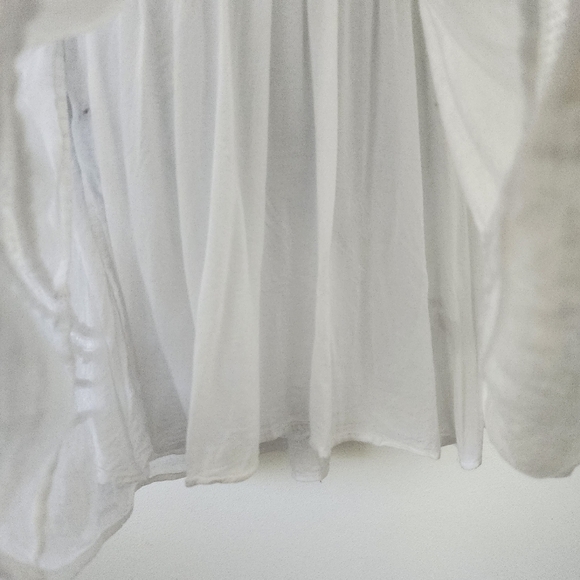 Rails Jasmine Smocked Waist Long Sleeve Linen Blend White Dress Size Large - Picture 9 of 16